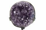 Sparkling Amethyst Geode With Metal Stand - Uruguay #342691-1